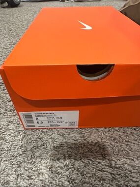 Nike Orange Shoe Box with White Swoosh Logo